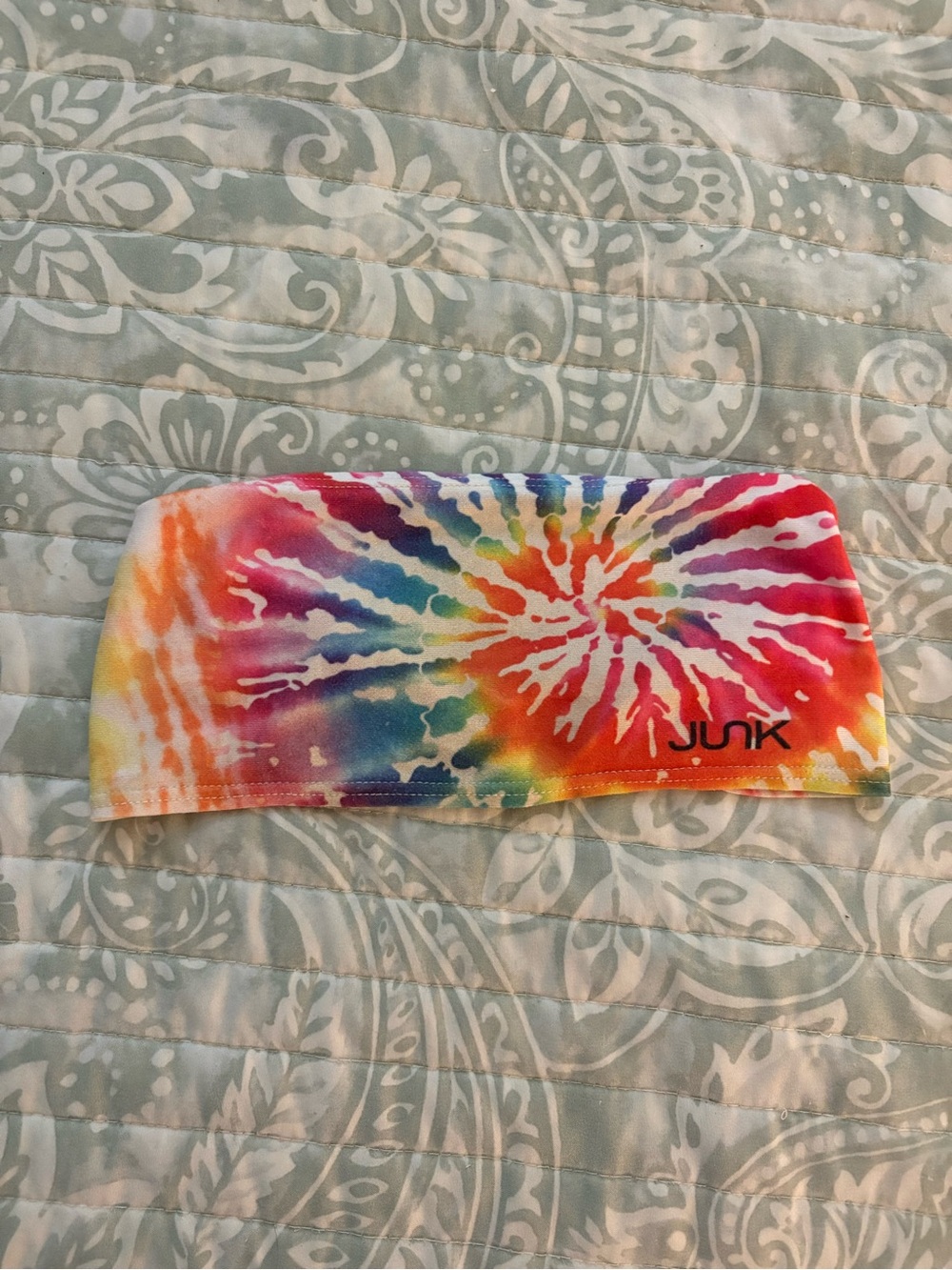 Junk Rainbow Tie-Dye Bandeau Headband - Multicolor